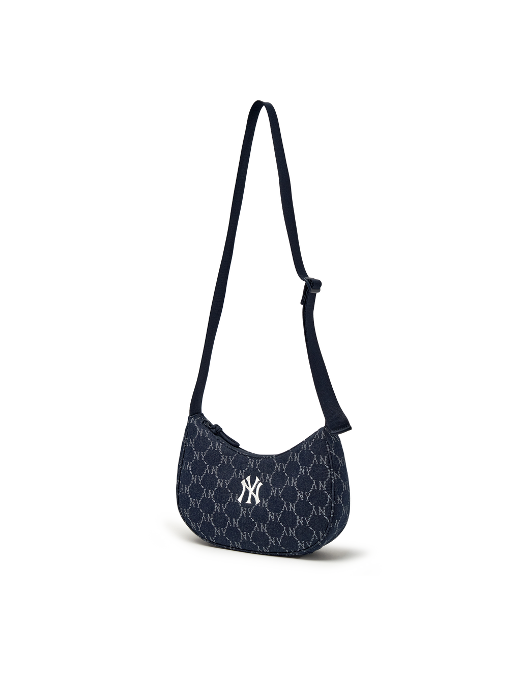 MLB Korea Dia Monogram Denim Jqd Hobo Bag