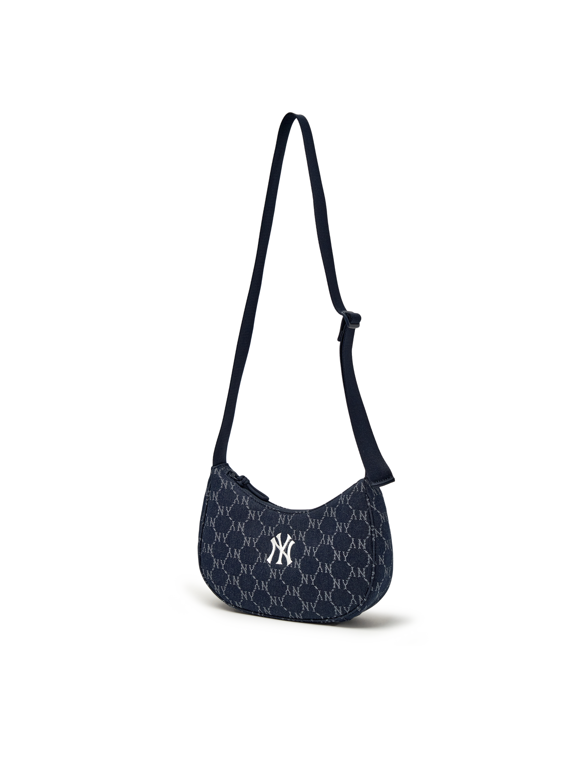 MLB Korea Dia Monogram Denim Jqd Hobo Bag