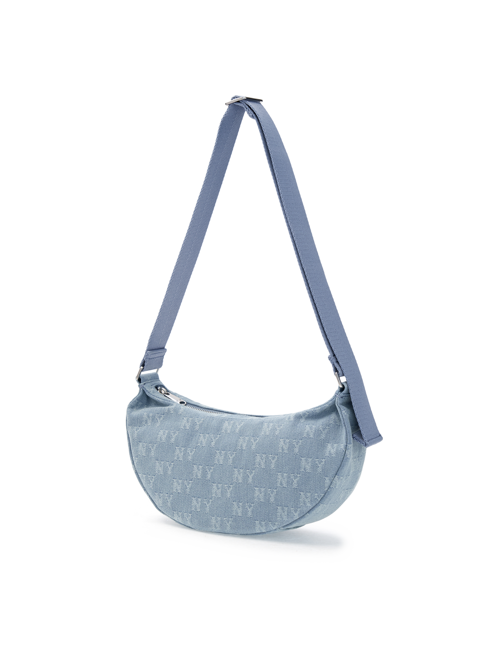 MLB Korea Classic Monogram Denim Vintage Hobo Bag