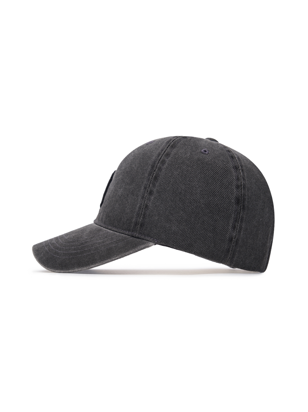 MLB Dark Gray unstructured washed cap, trendy Korean designer hat for streetwear style.