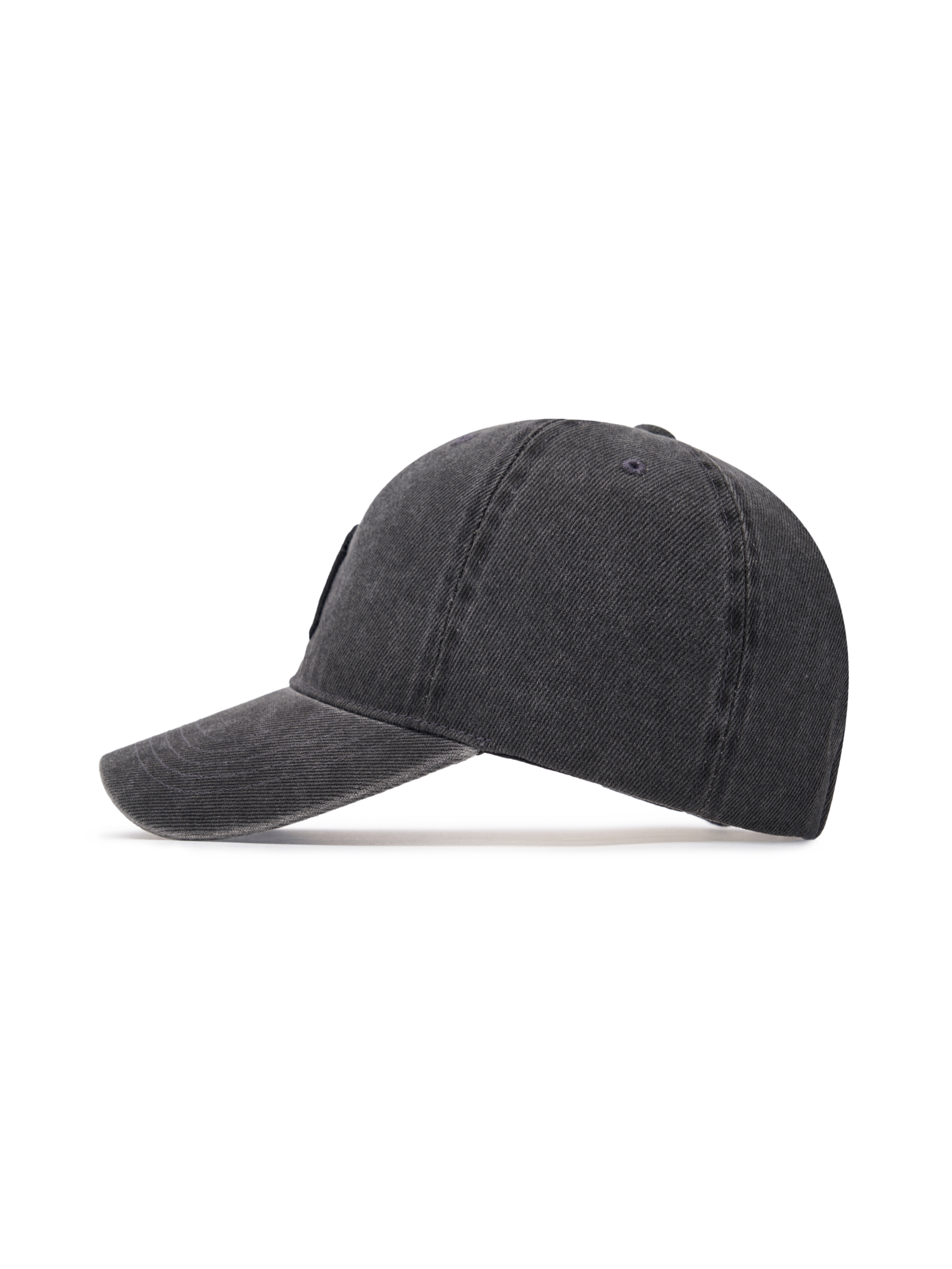 MLB Dark Gray unstructured washed cap, trendy Korean designer hat for streetwear style.