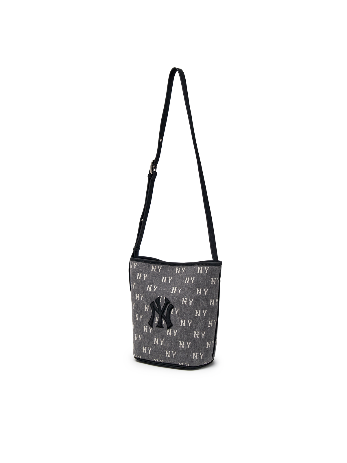 MLB Korea Classic Monogram Vintage Denim Bucket Bag