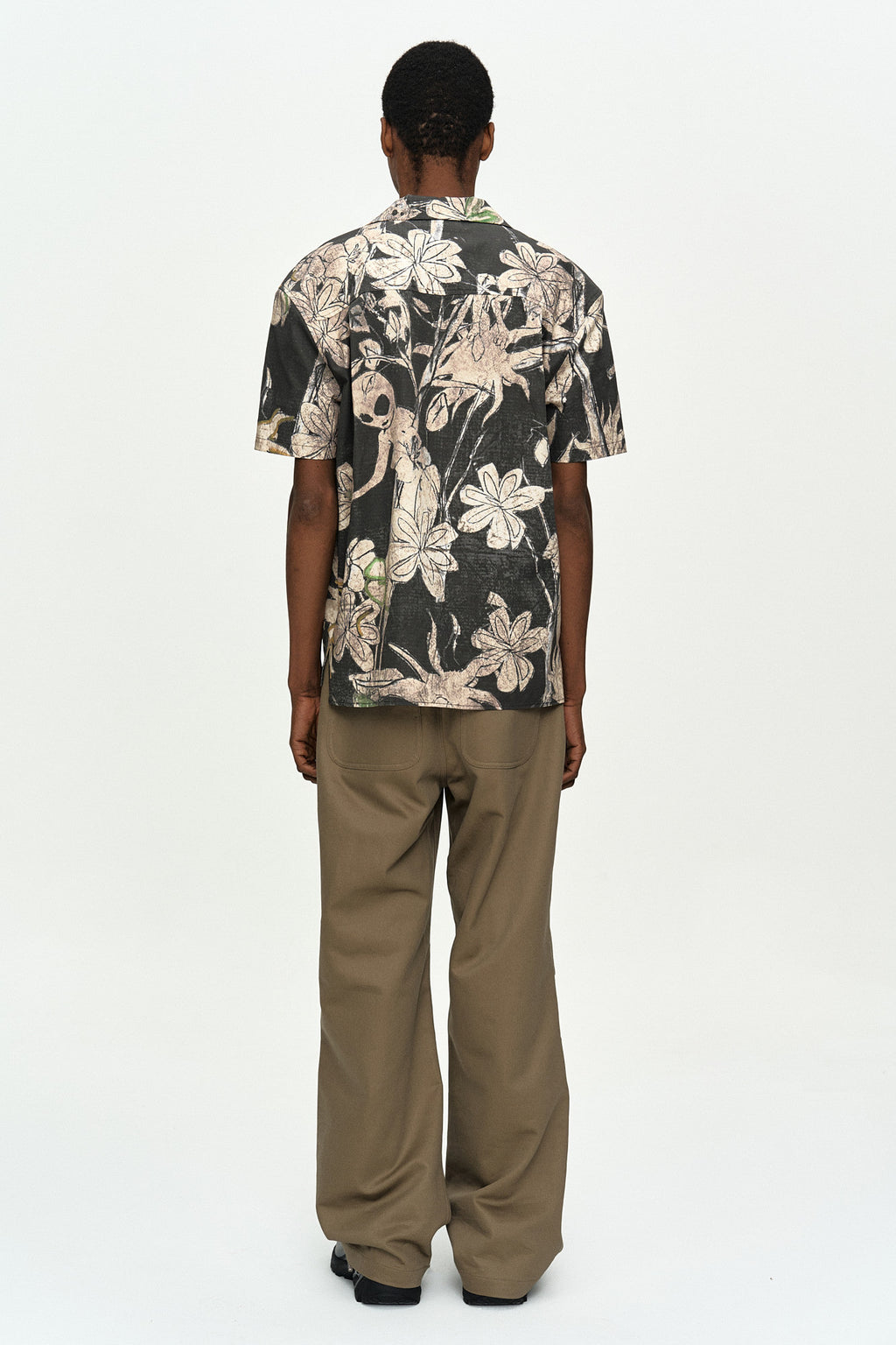 Andersson Bell Flower Printed Open Collar Shirt