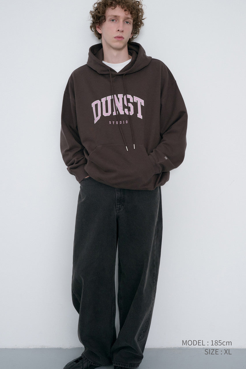 Dunst Unisex Arch Logo Hoodie Brown