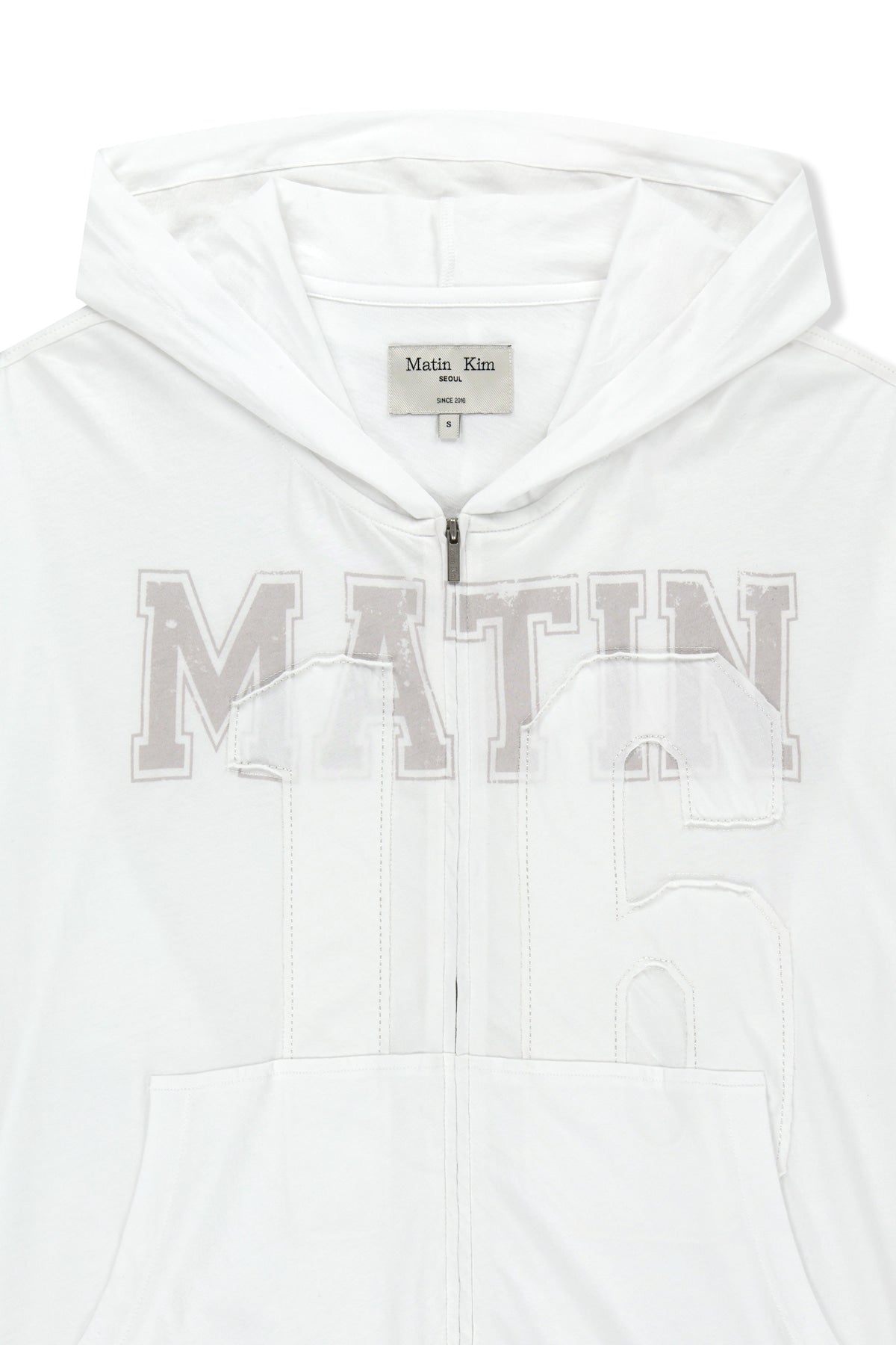 Matinkim Matin 16 Applique Logo Hoody Zip UP IN White