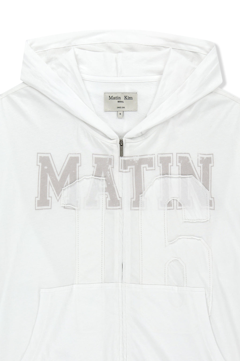 Matinkim Matin 16 Applique Logo Hoody Zip UP IN White
