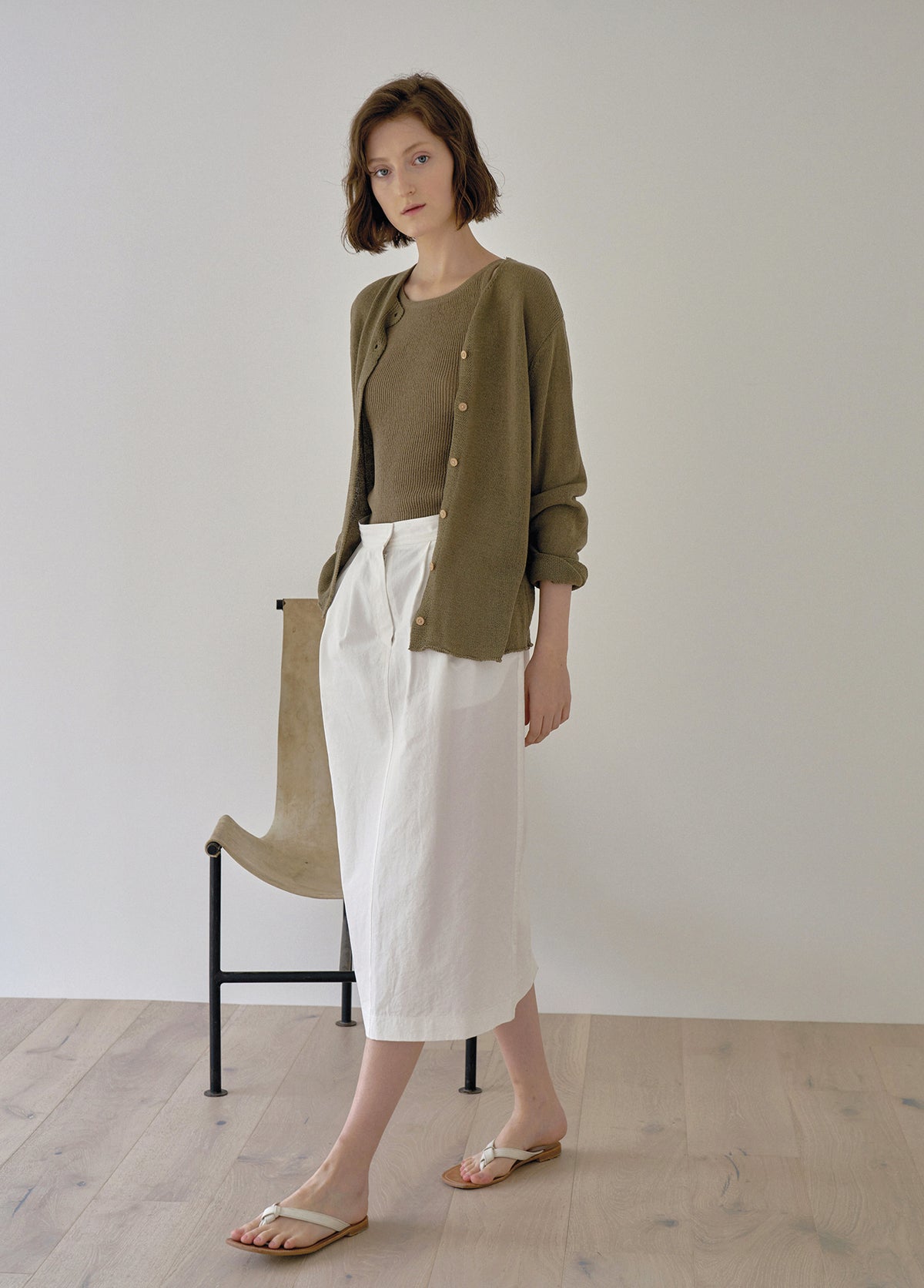 Nothing Written Knit sleeveless (Khaki)