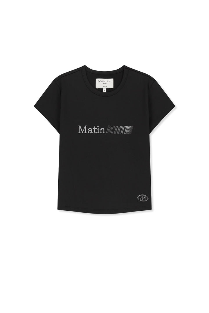 Matinkim Matin Pace Reflective Logo Slim Top IN Black