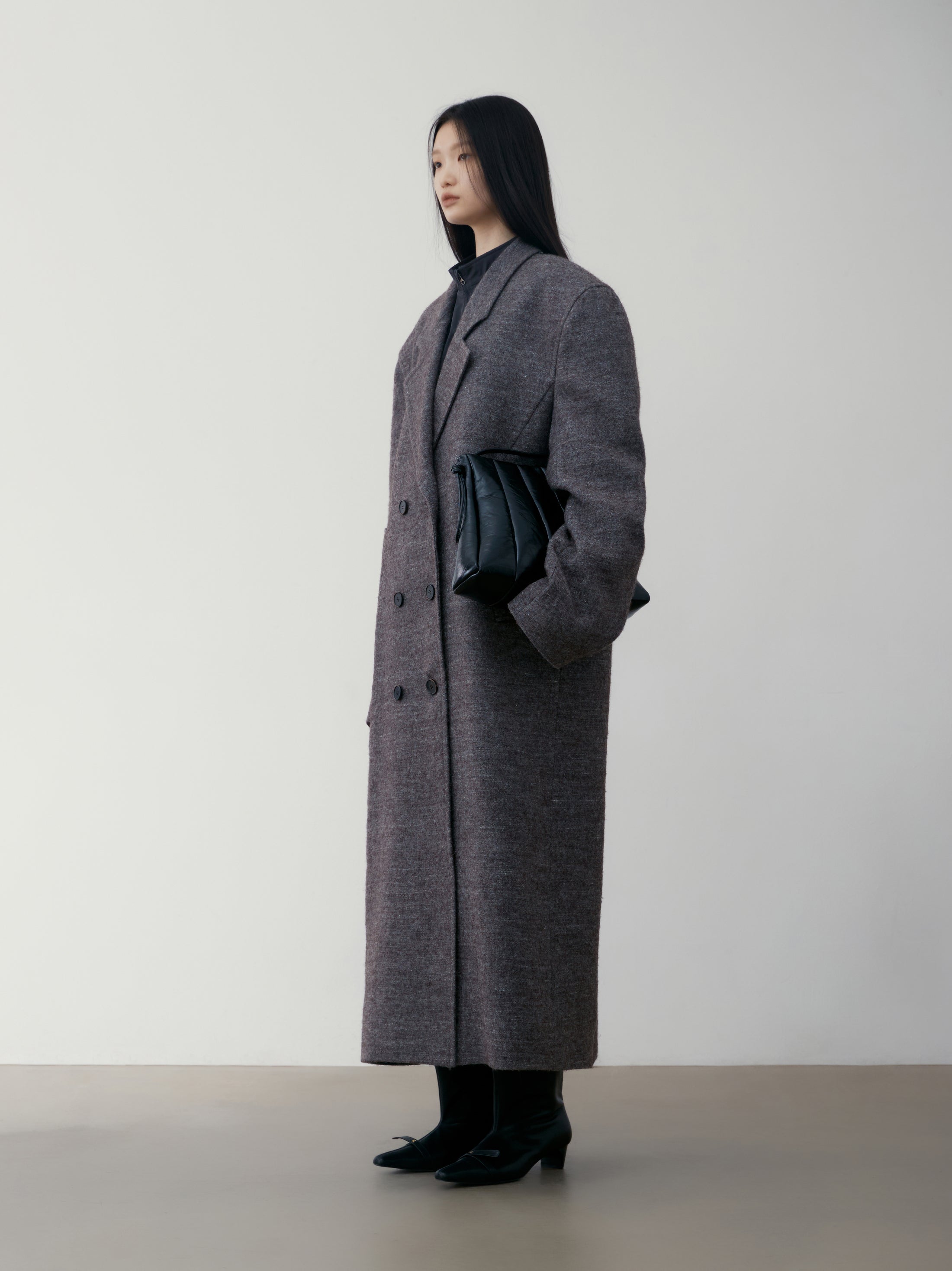 [low_classic] MELANGE WOOL OVERSIZED COAT
GREY