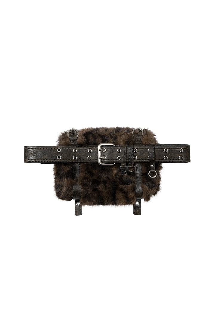 Treemingbird Mini Fur Belt Bag Brown