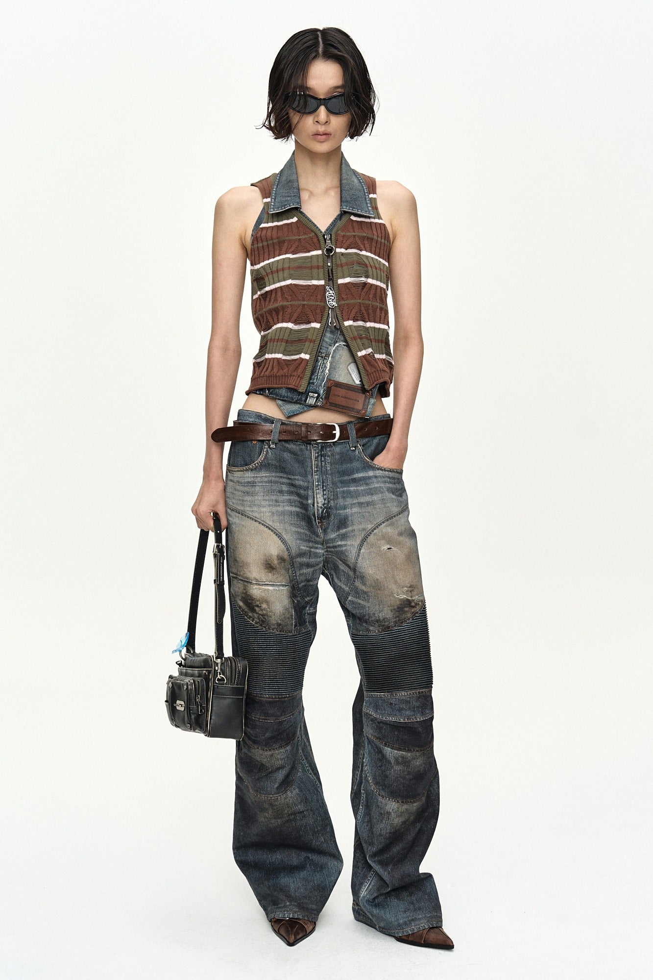 Andersson Bell Stripe Open Knit Vest