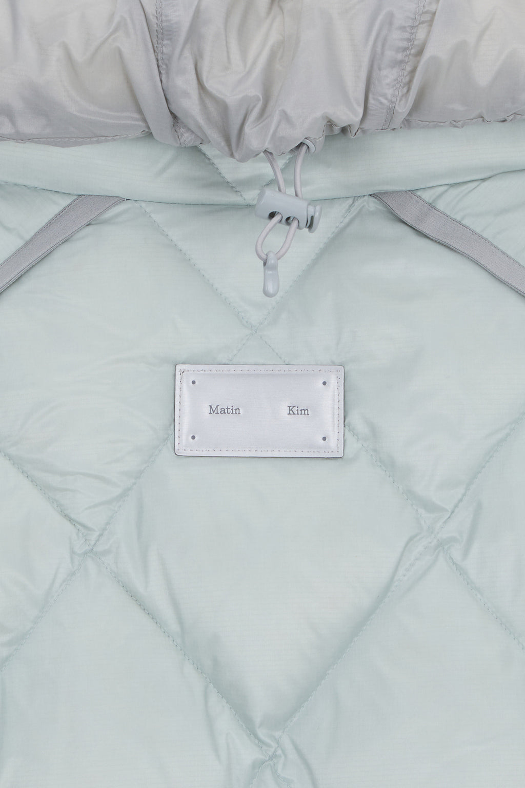 [matinkim] QUILTING HOODY LIGHTWEIGHT JUMPER (DOWN BLENDED) IN MINT