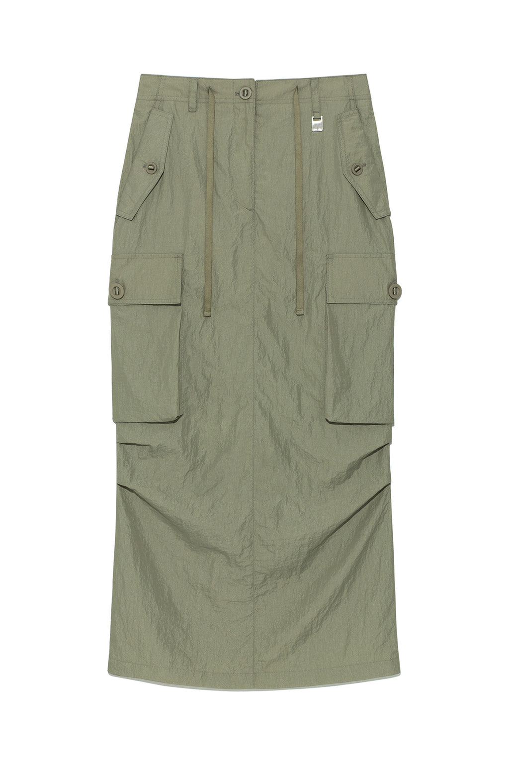 Matinkim String Nylon Cargo Skirt IN Khaki