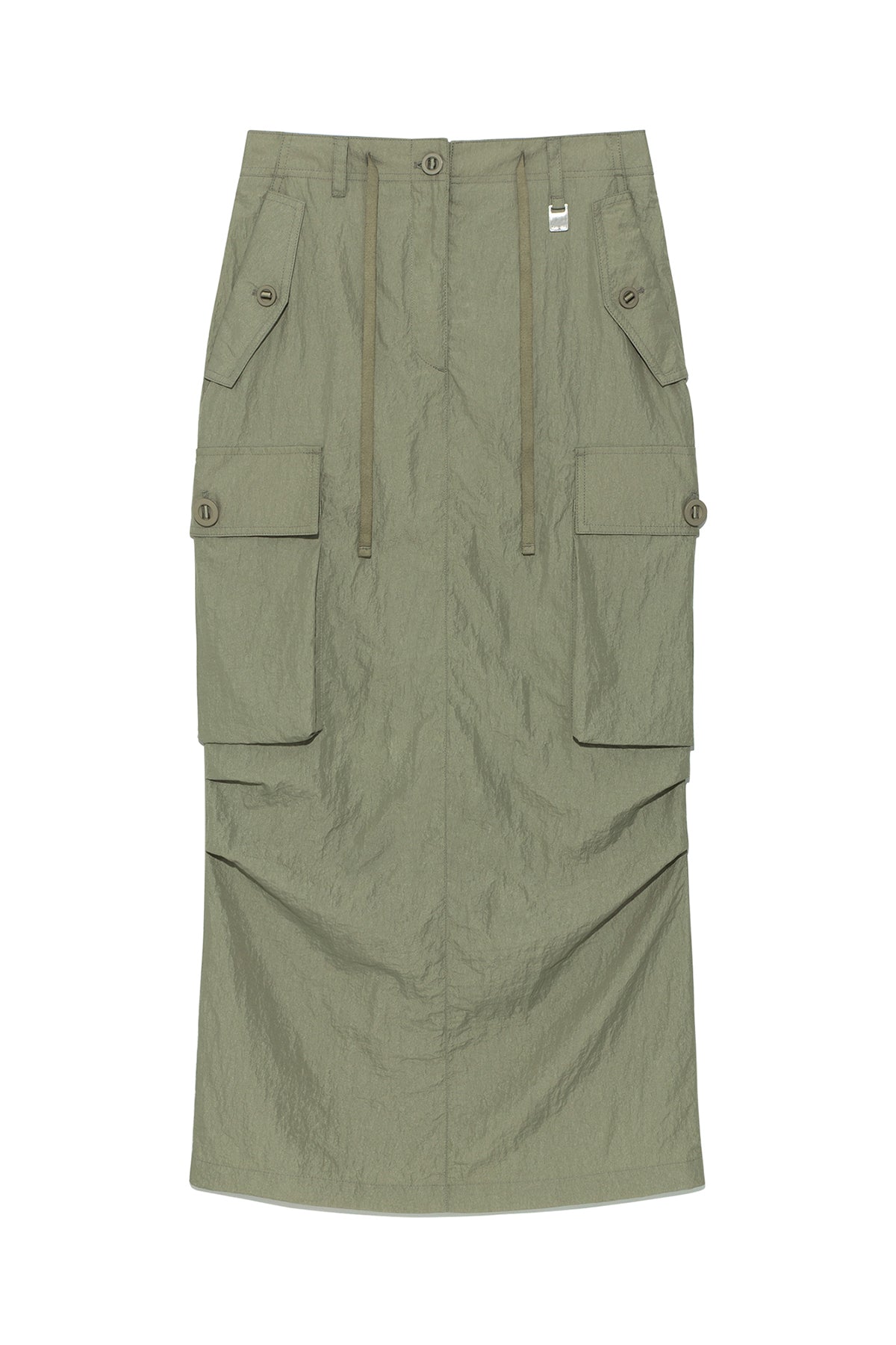 Matinkim String Nylon Cargo Skirt IN Khaki