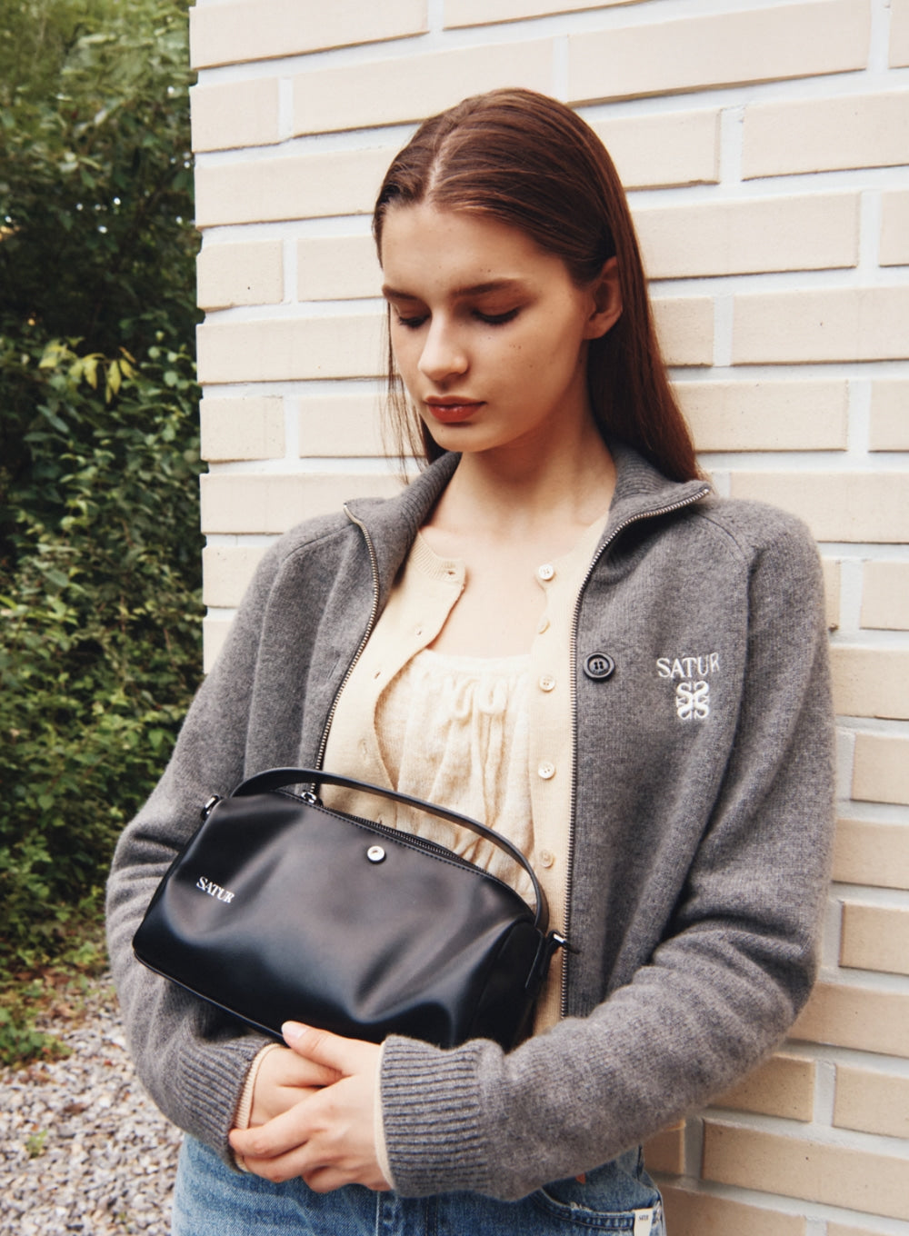 [satur] Verona Small Square Bag - Black