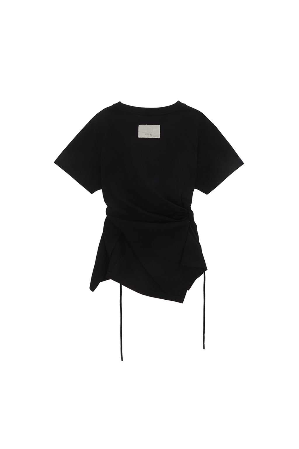 [matinkim] STRING SLIT DETAIL TOP IN BLACK