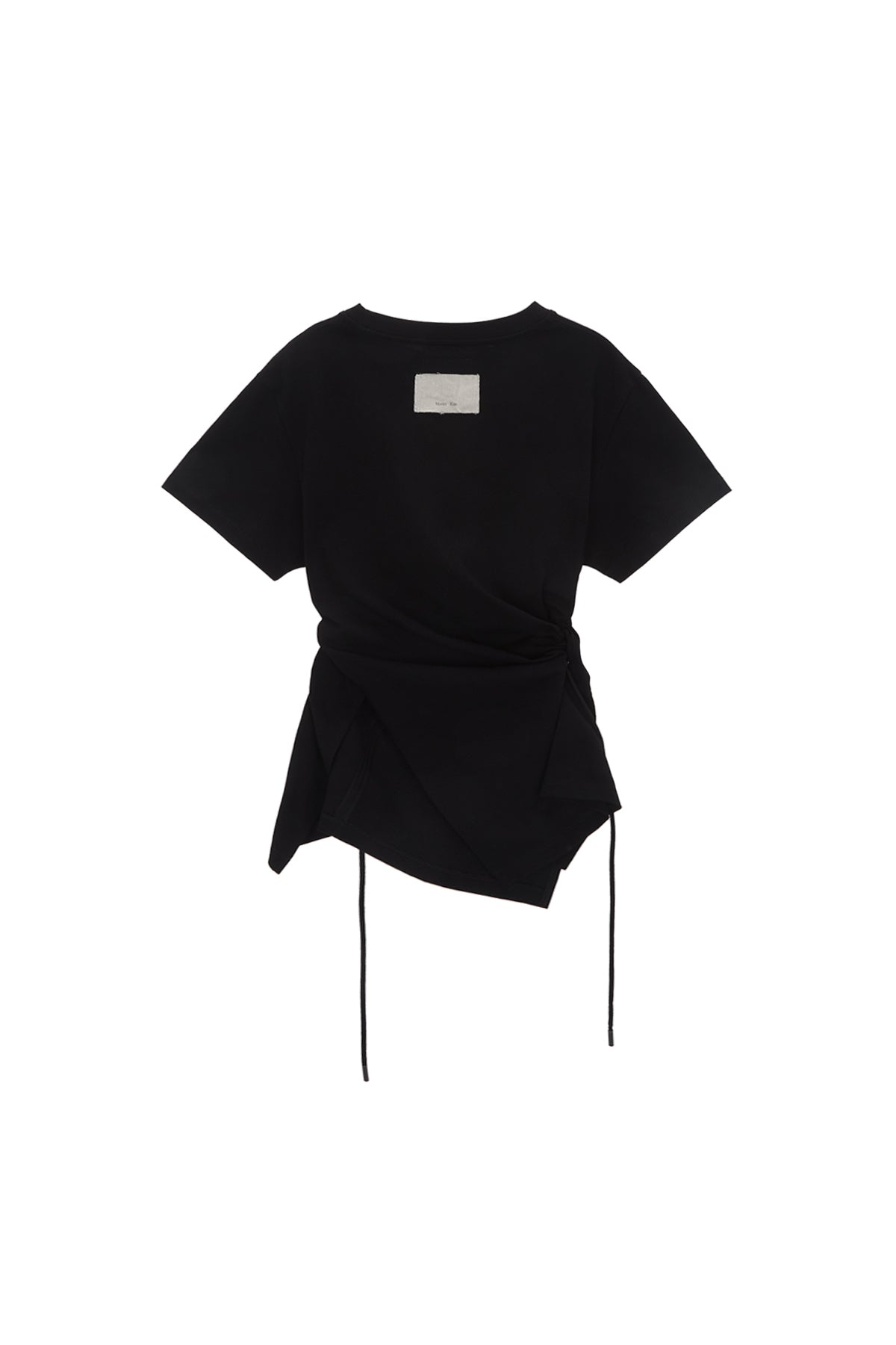 [matinkim] STRING SLIT DETAIL TOP IN BLACK