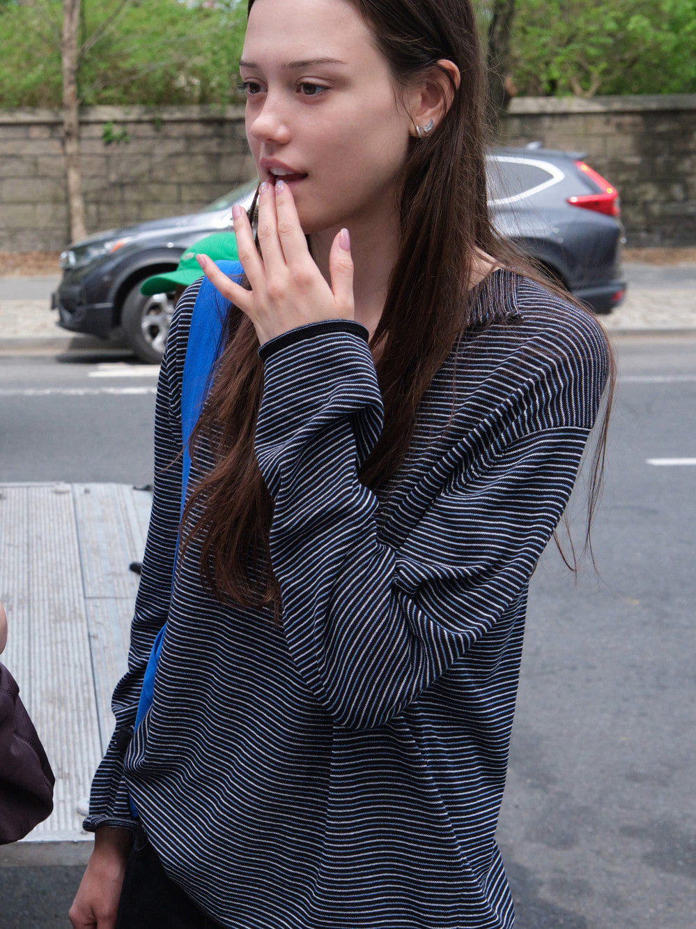Low Classic Paper Striped Sweater Black