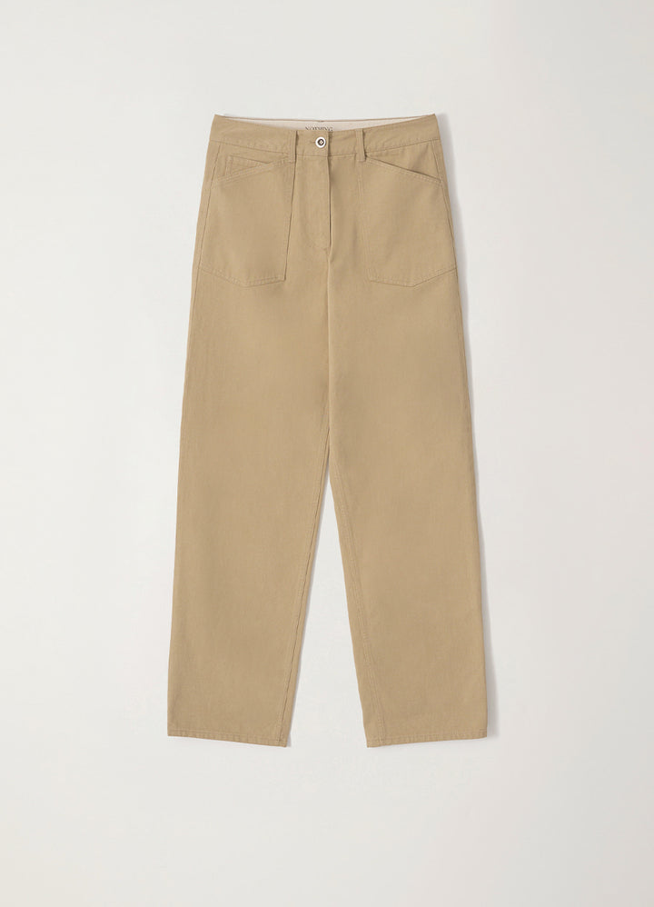 Nothing Written Pet selvage straight pants (Beige)