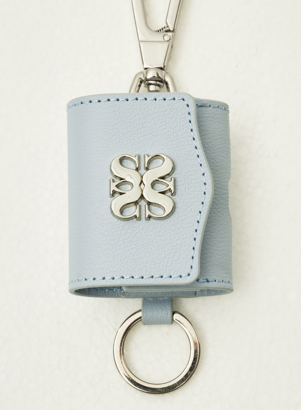 [satur] Satur Keyring Leather Airpods Case - Sky Blue