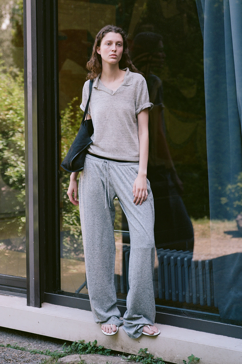 Nothing Written Lino easy pants (Melange gray)