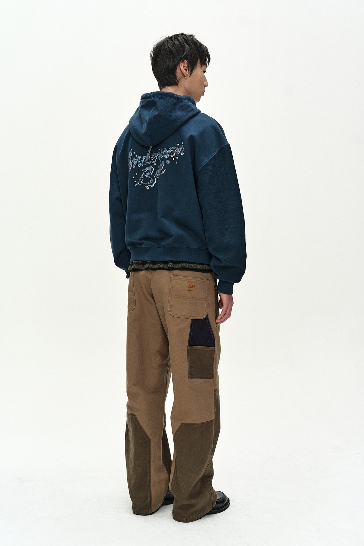 Andersson Bell (Essential) Unisex Patchwork Liquid Logo Hood Zip-UP