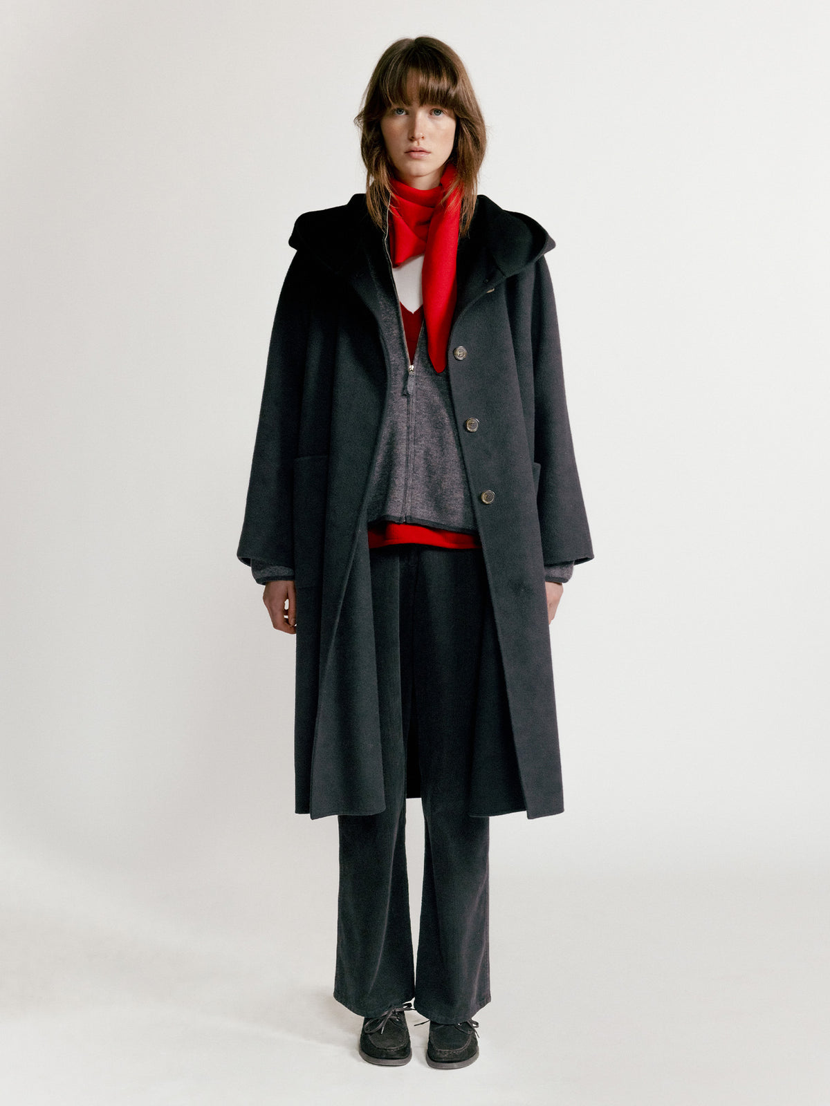Nothing Written Keiko hoodie coat (Black)