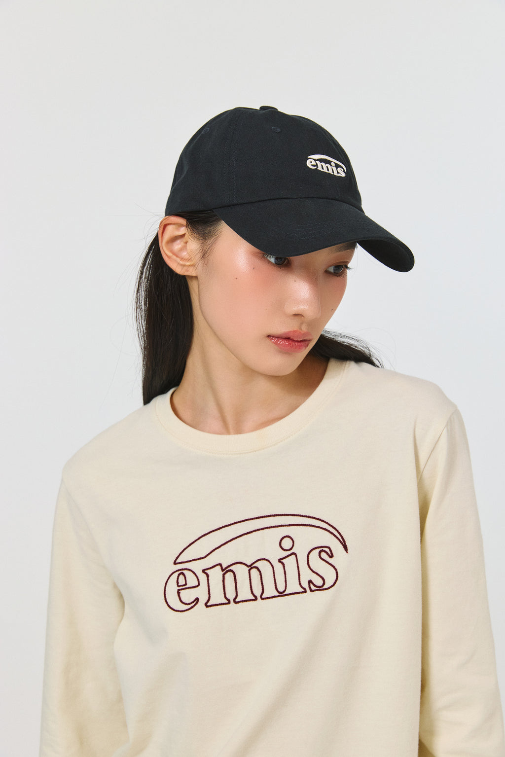 Emis Small Logo Ball Cap-Black