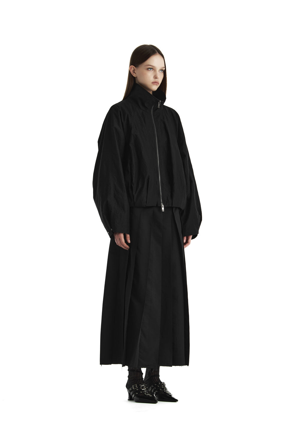 Treemingbird High-Neck Balloon Jumper Black