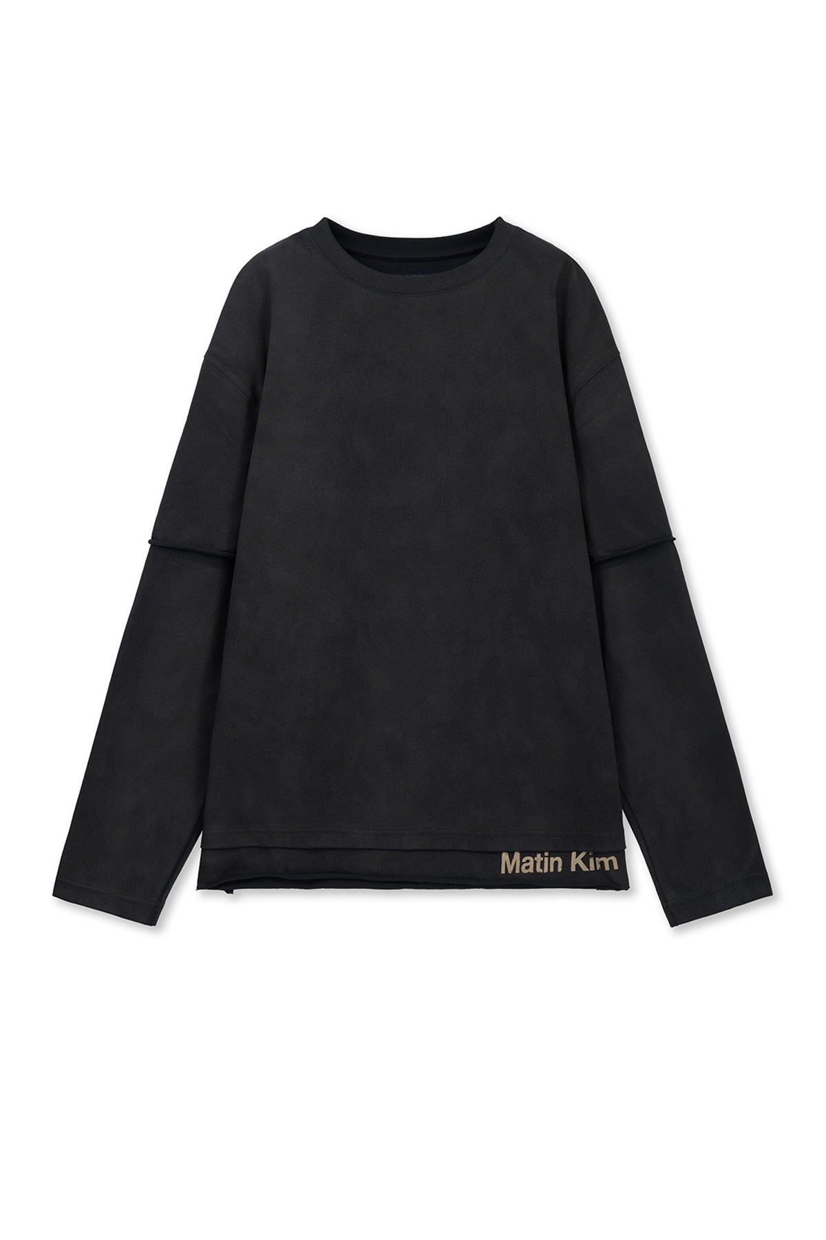 [matinkim] SPRAY EFFECT LAYERED TOP FOR MEN IN BLACK