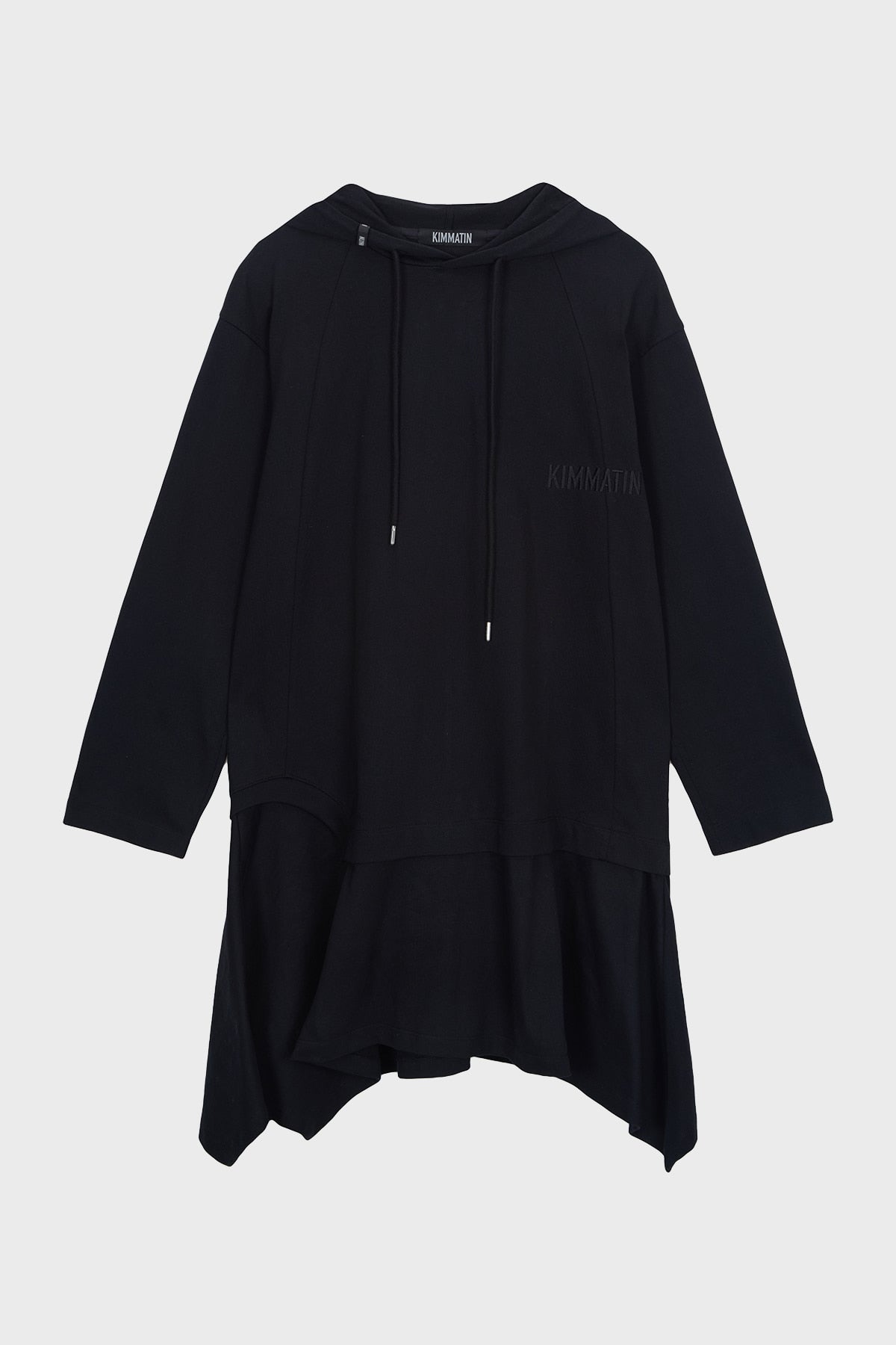 Matinkim Back Open Hoody Jersey Dress IN Black