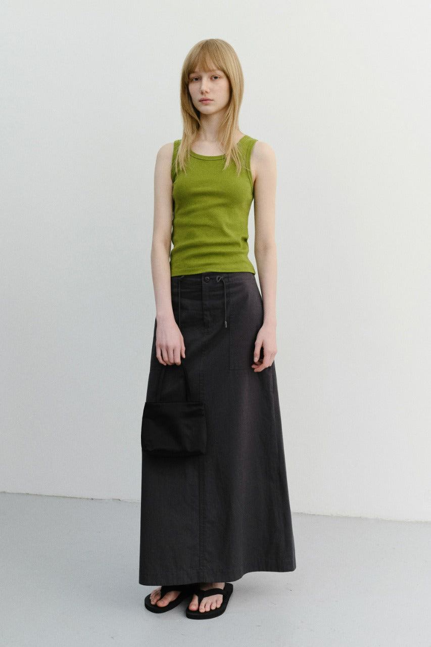 Dunst A-Line Maxi Skirt Charcoal Grey