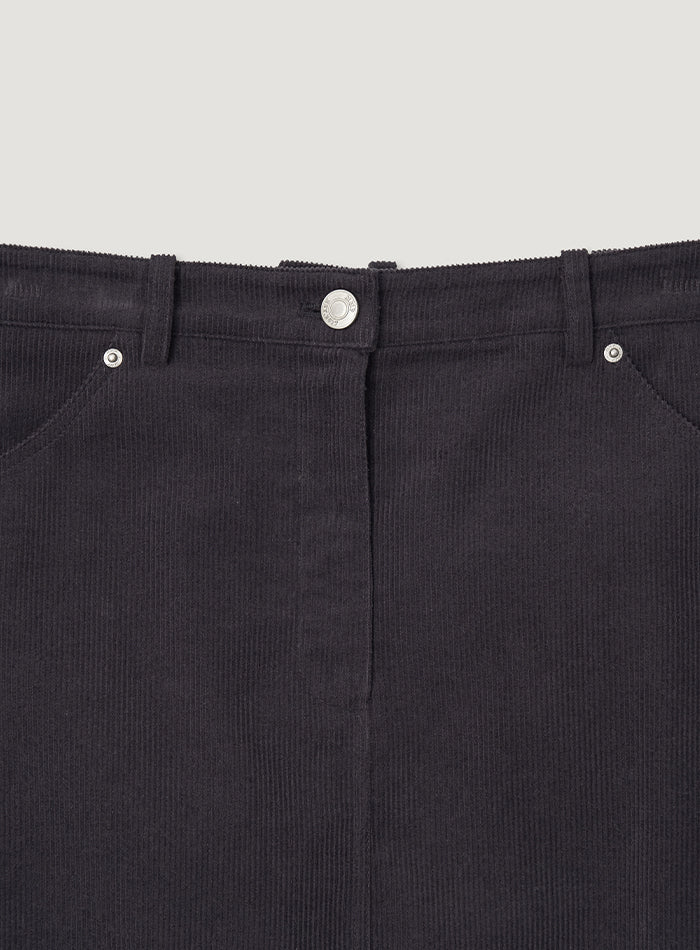 Mango Maniplease Plee Corduroy Skirt Ash Purple
