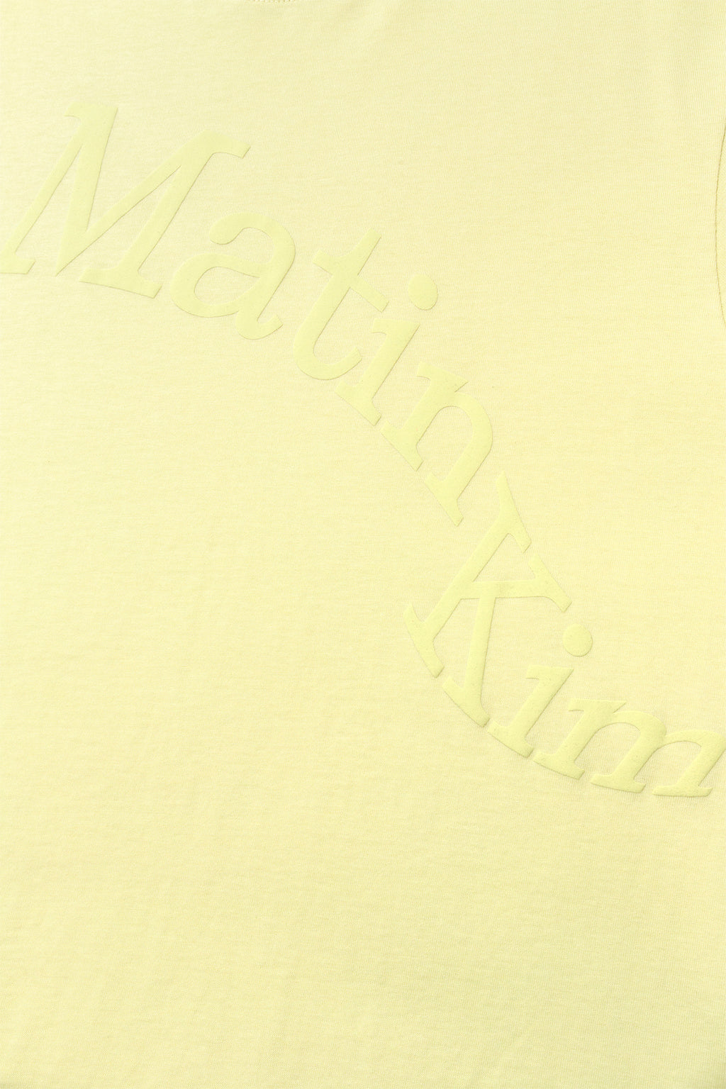 [matinkim] MATIN WAVE PRINTING LOGO TOP IN YELLOW