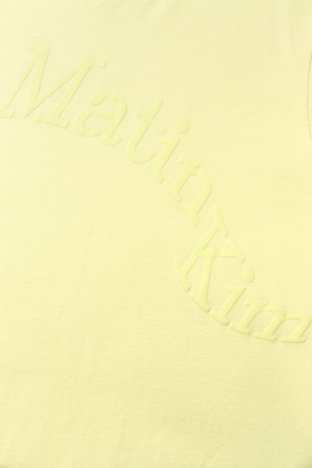 [matinkim] MATIN WAVE PRINTING LOGO TOP IN YELLOW