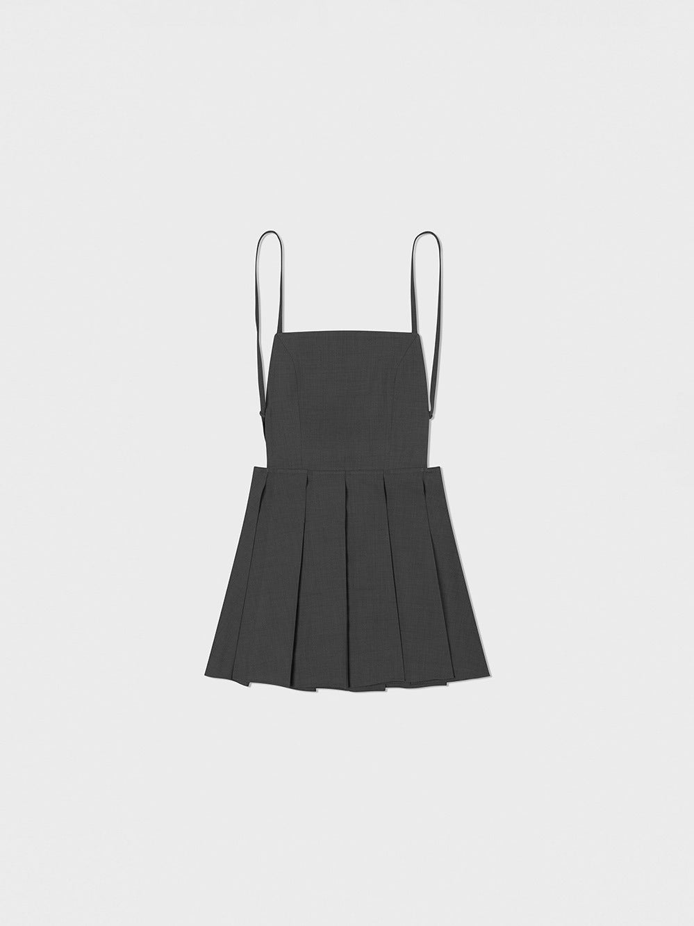 Low Classic Pleated Mini Dress Grey