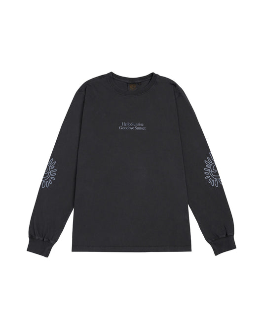 HS x Hank Classic Typo LS Tee_VTG Charcoal