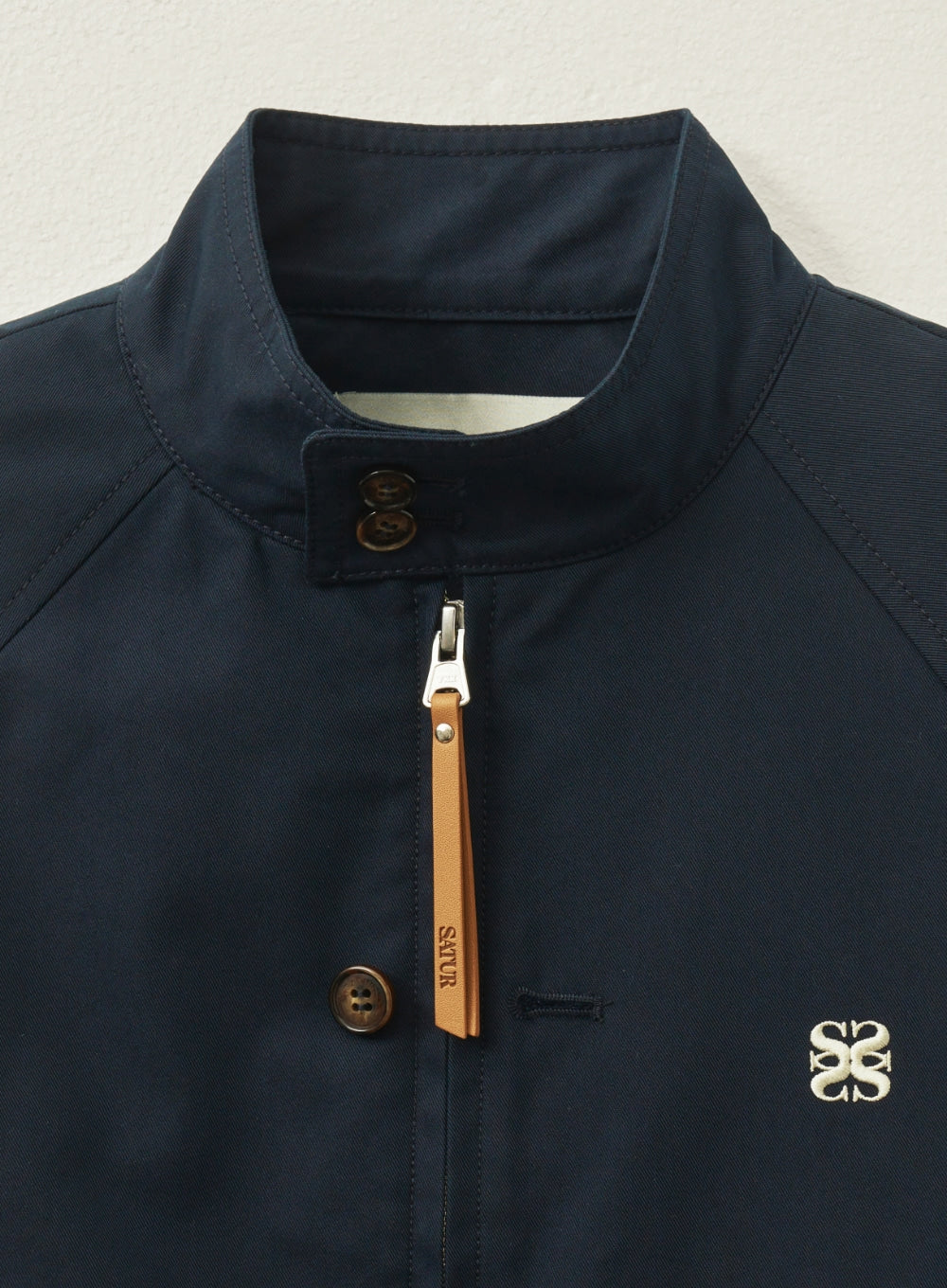 [satur] (W) Lecce Cotton Harrington Jacket - Classic Navy