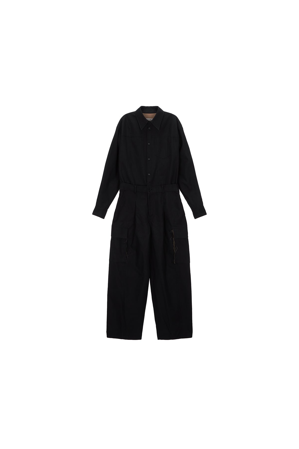 Matinkim Utility Button UP Jumpsuit IN Black