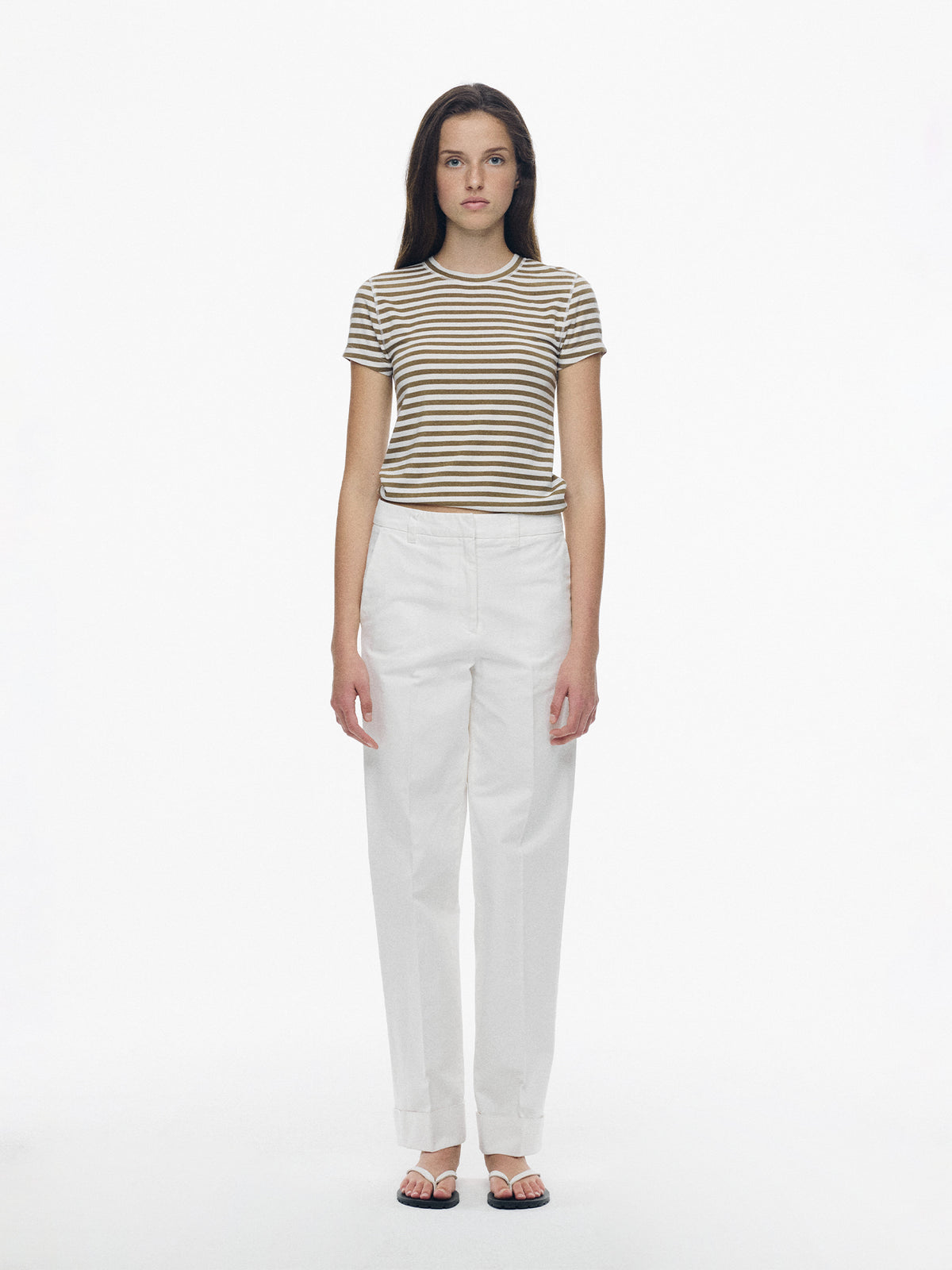 Nothing Written Frame cuff trousers (White)