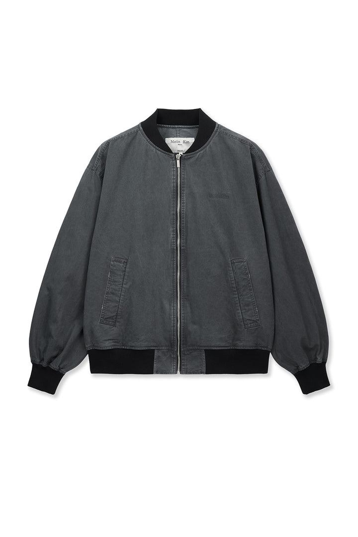 Matinkim Vintage Washed Back Logo Jumper IN Charcoal