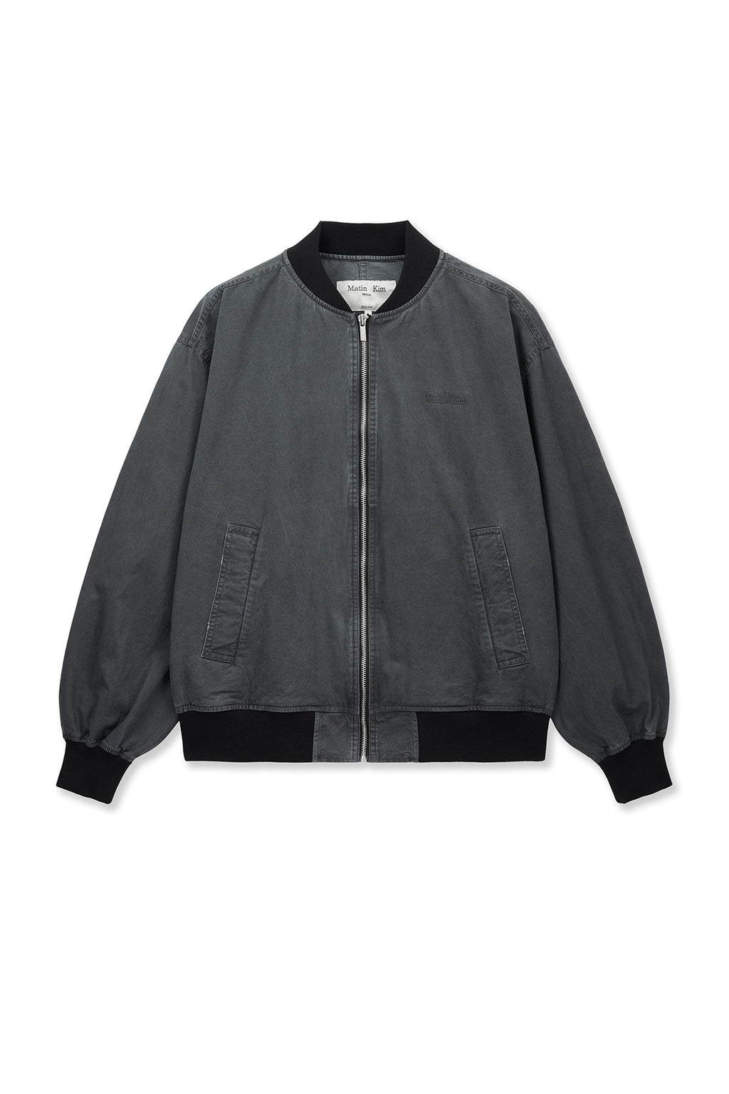 Matinkim Vintage Washed Back Logo Jumper IN Charcoal