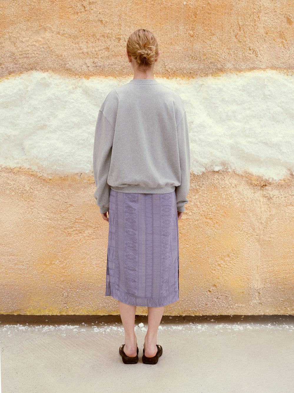 Low Classic Button-Up Sweatshirt Melange Grey