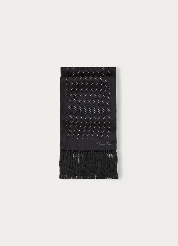 Nothing Written Pin dot tassel scarf (Black)