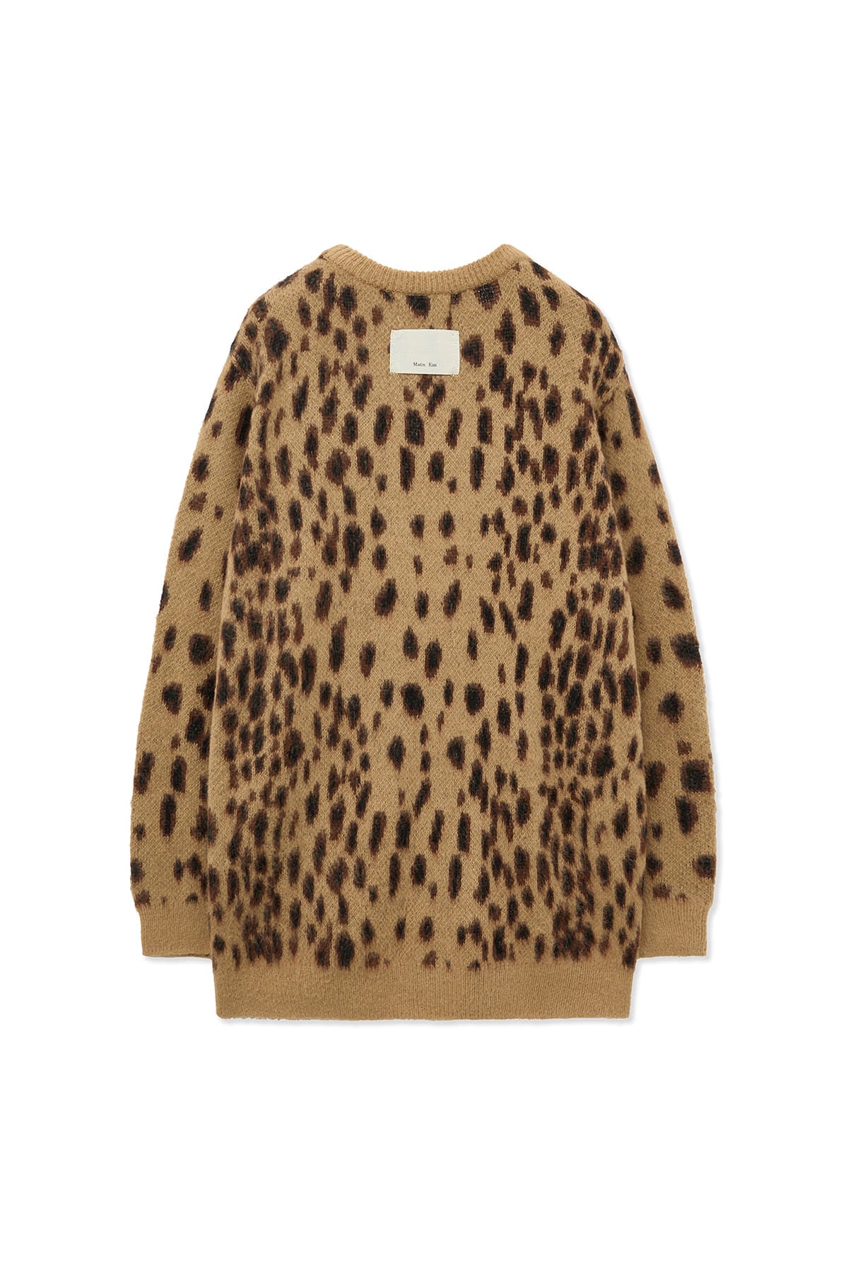 [matinkim] BRUSHED LEOPARD CARDIGAN IN MIX