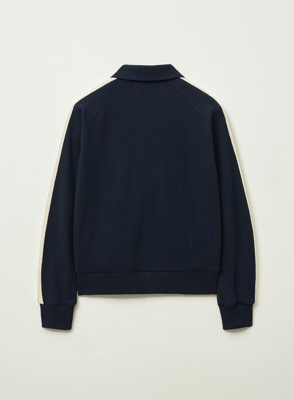 [satur] (W) Lawton Waffle Collar Track Zip-up Jacket - Navy