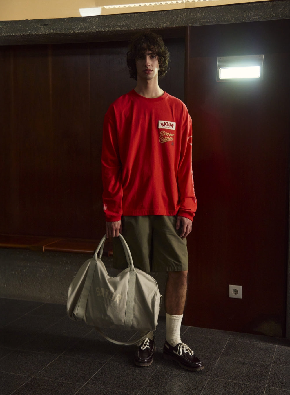 satur 90s Playback Long Sleeve - Red - View 4