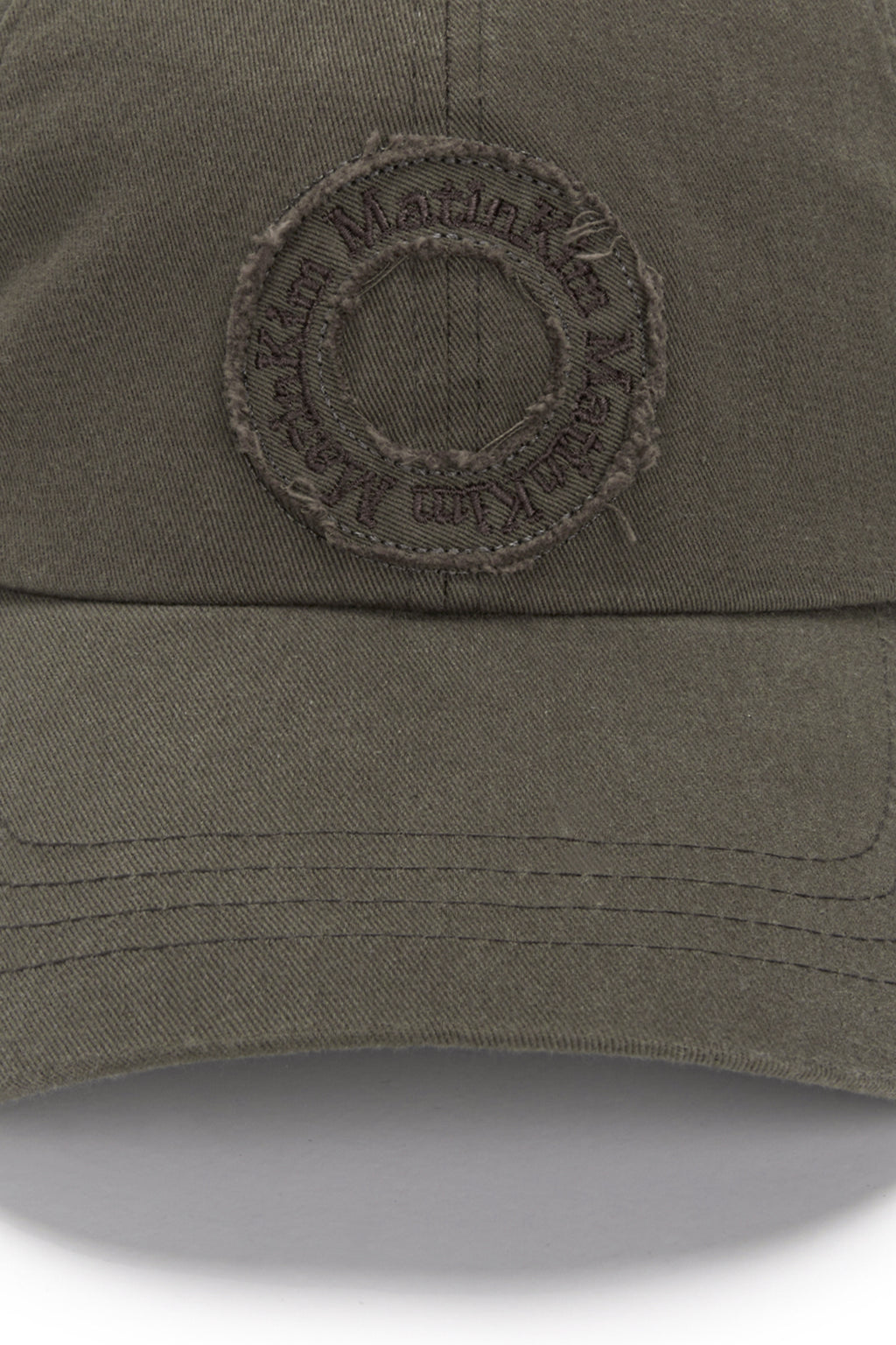 [matinkim] APPLIQUE CIRCLE LOGO BALL CAP IN BROWN