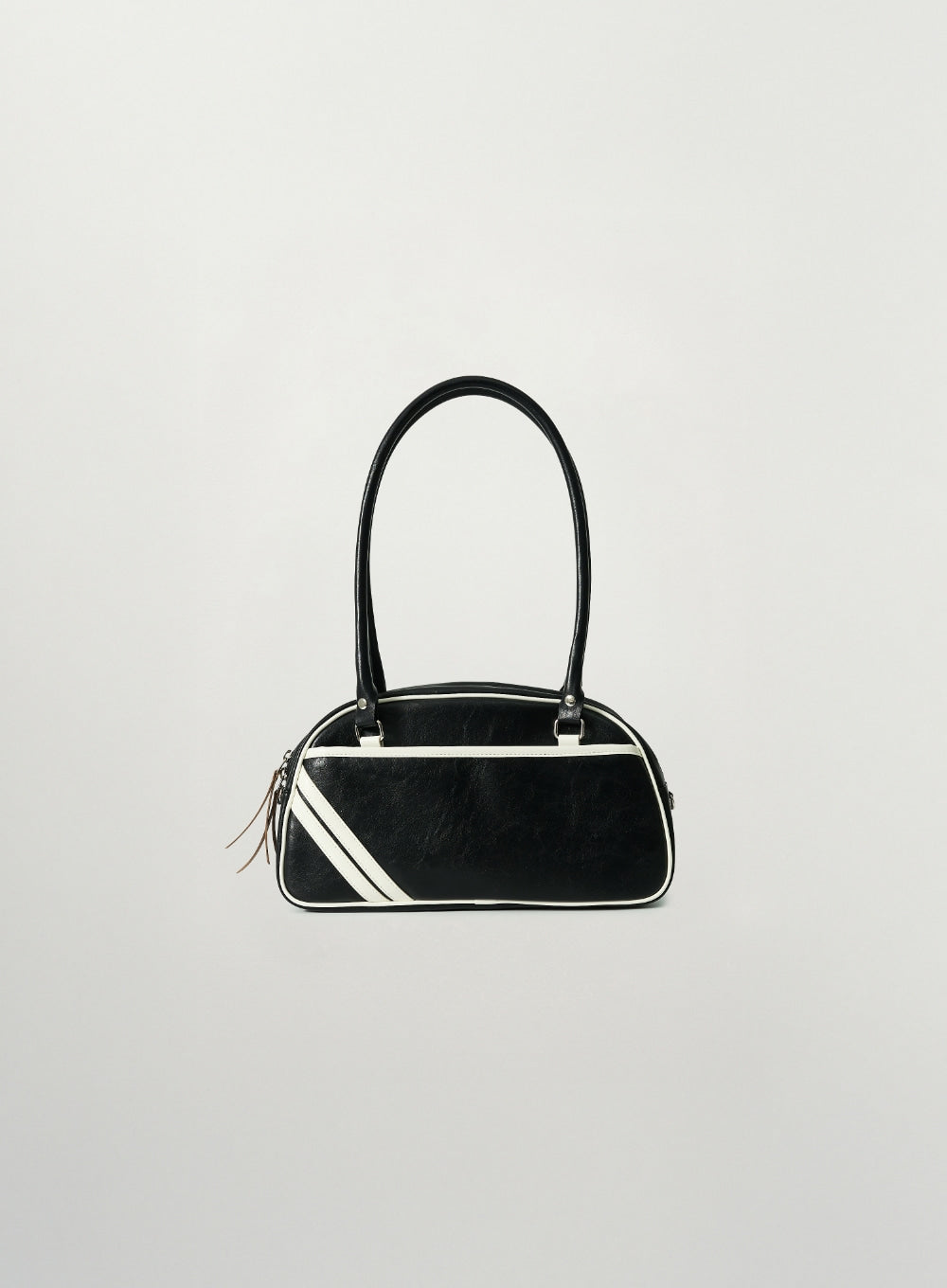 Satur Lawton Contrast Bowling Bag - Black