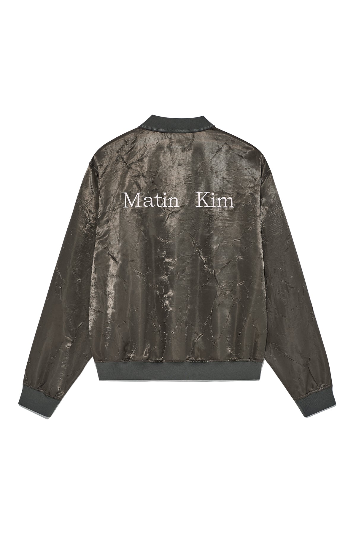Matinkim Back Logo Crinkle Blouson For Men IN Khaki